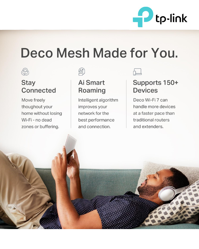 TP-Link Dual-Band BE3600 WiFi 7 Mesh Router